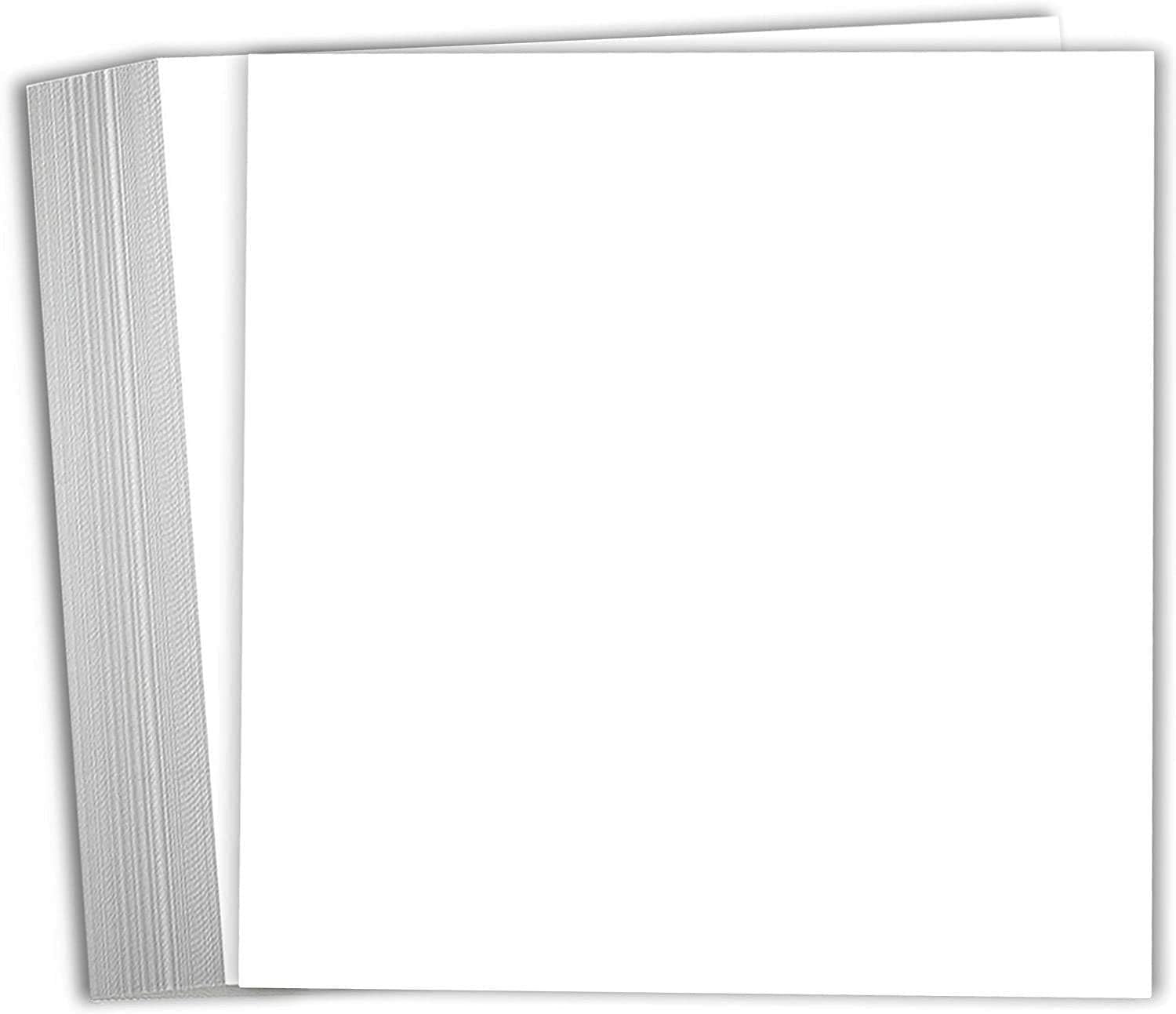 Hamilco White Cardstock Scrapbook Paper 12x12 Heavy Weight 80 lb Cover Card Stock  50 Pack Bright