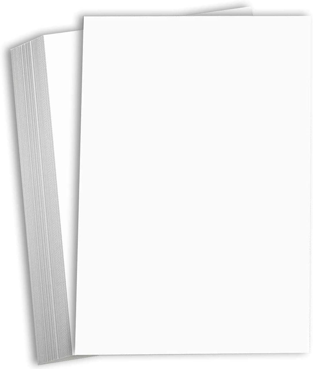 Hamilco White Cardstock Thick 11x17 Paper - Heavy Weight 80 lb Cover Card Stock 50 Pack Bright
