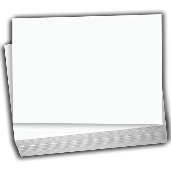 Hamilco White Cardstock Thick Paper - 4 x 6" Blank Heavy Weight 130 lb Cover Card Stock - 100 Pack
