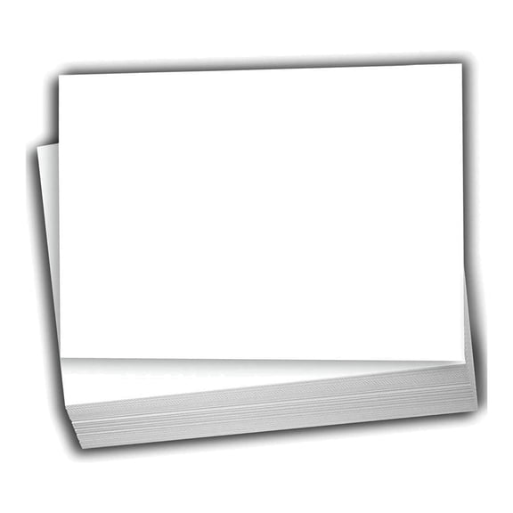 Hamilco White Cardstock Thick Paper - 5 x 7" Blank Heavy Weight 130 lb Cover Card Stock - 100 Pack