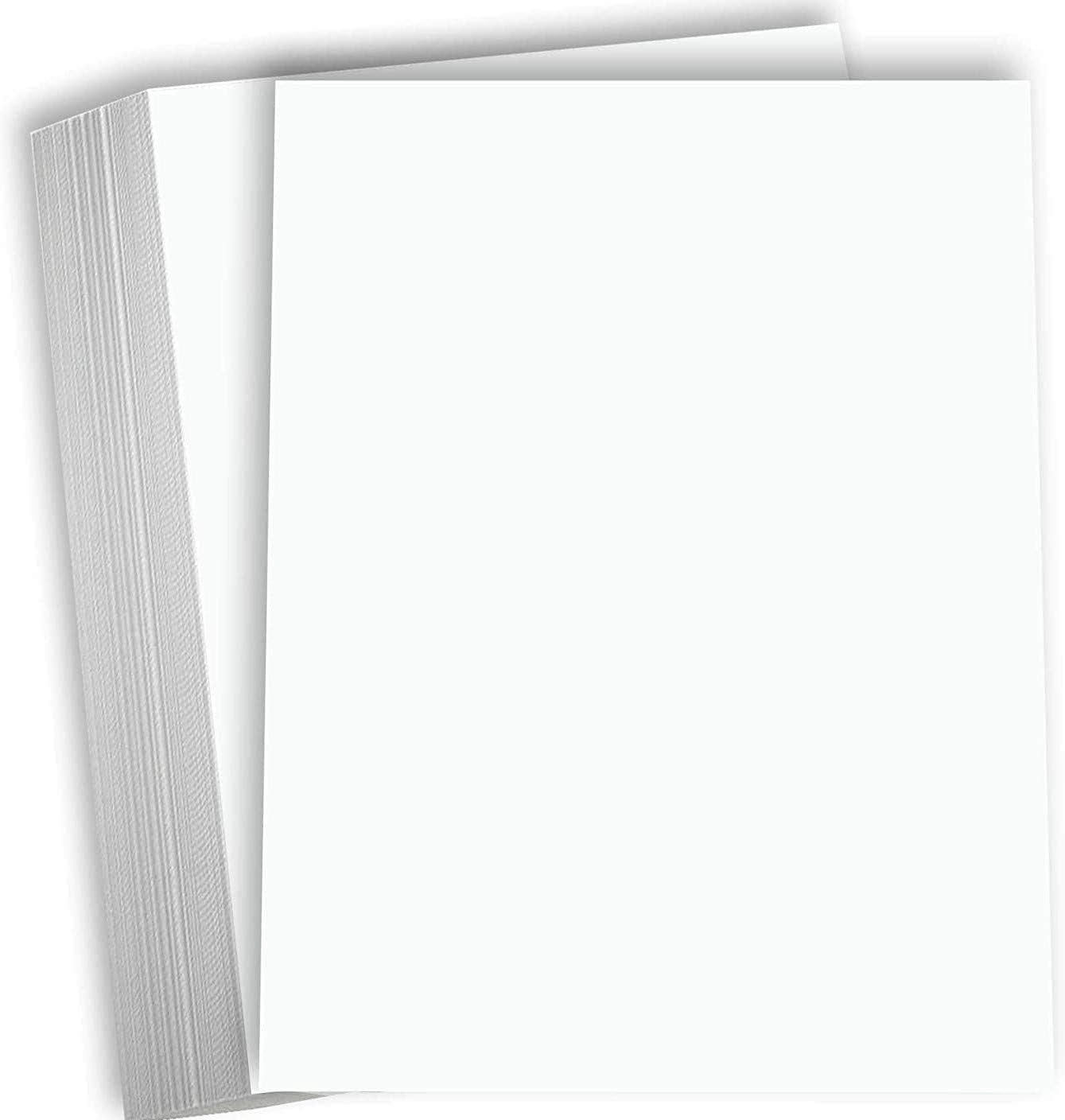 Hamilco White Cardstock Thick Paper  8 1/2 x 11" Blank Heavy Weight 80 lb Cover Card Stock - for Brochure Award and Stationery Printing - 100 Pack Bright