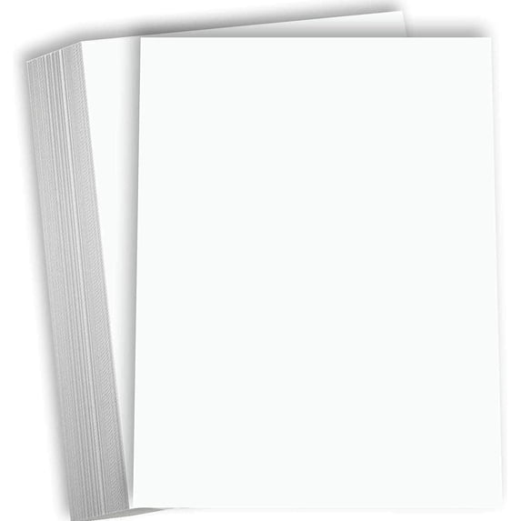 Hamilco White Cardstock Thick Paper 8 1/2 x 11" Blank Heavy Weight 80 lb Cover Card Stock - for Brochure Award and Stationery Printing - 100 Pack Bright