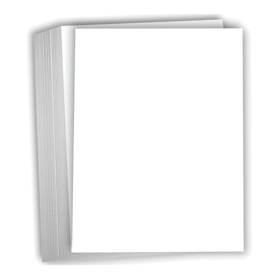 Hamilco White Cardstock Thick Paper  8 1/2 x 11" Blank Heavy Weight 80 lb Cover Card Stock - for Brochure Award and Stationery Printing - 100 Pack Bright