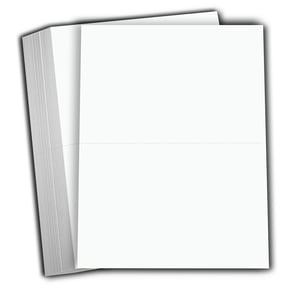 Hamilco White Cardstock Thick Paper - Blank Index Flash Note & Post Cards - 5 1/2 X 8 1/2" 80 lb Perforated Card Stock - 100 Pack
