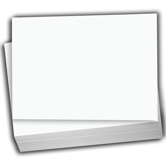 Hamilco White Cardstock Thick Paper - Blank Index Flash Note & Post Cards - Greeting Invitations Stationary 4 X 6" Heavy Weight 80 lb Card Stock for Printer- 100 Pack