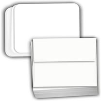 Hamilco White Cardstock Thick Paper - Blank Index Flash Note & Post Cards Rounded Corners with Envelopes Greeting Invitations Stationary 5 X 7" Heavy weight 80 lb Card Stock 100 Pack with Envelopes