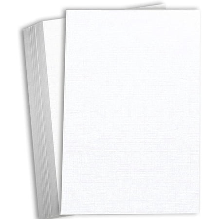 Hamilco White Linen Textured Cardstock Thick Paper Legal Size 8 1/2" x 14" Card Stock 80lb Cover 25 Pack