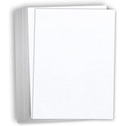 Hamilco White Resume Linen Textured Cardstock Paper 8 1/2 x 11 Blank Thick Heavy Weight 80 lb Cover Card Stock for Printer - 50 Pack Bright White