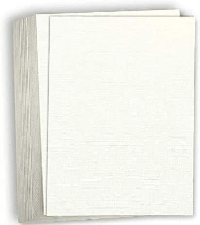  Heavyweight Linen Textured Cardstock - 50 Sheets - Blank Thick  Paper for Inkjet/Laser Printers (White) : Office Products