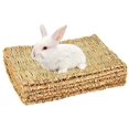 thumbnail image 1 of Hamiledyi 3Pcs Grass Mat for Rabbit Bunny Chew Toys Woven Hay Bed Mat for  Small Animal，11"x7.5", 1 of 7
