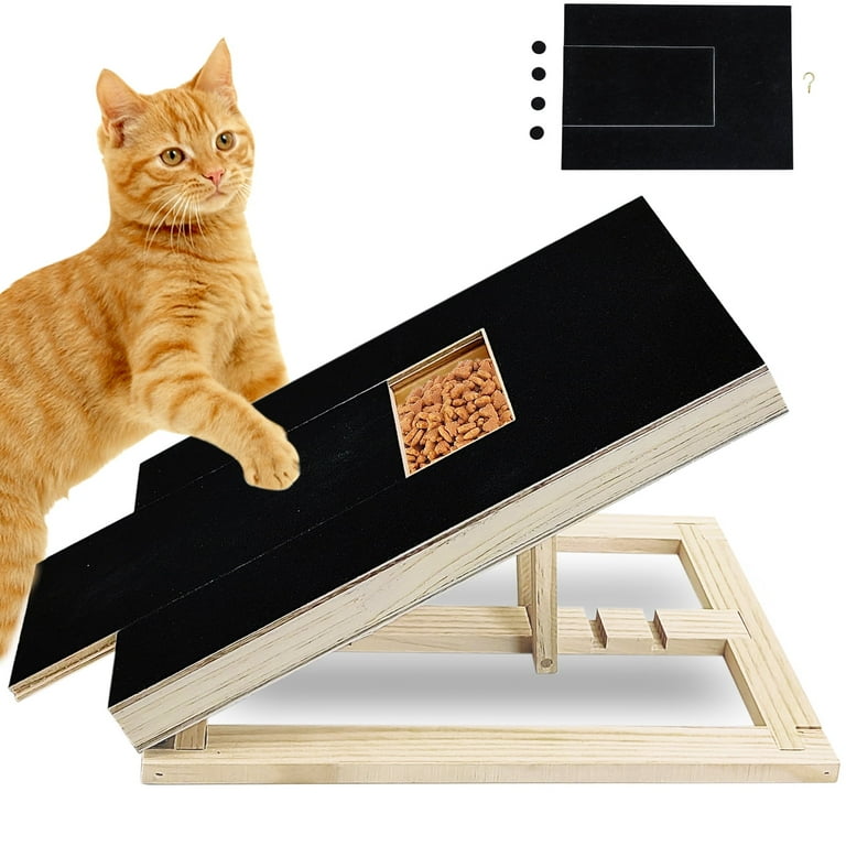 Hamiledyi Cat Nail File Scratcher with Ramp Tilted Vertical Cats