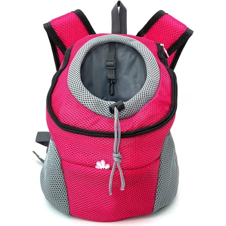 Hamiledyi Dog Carrier Backpack, Comfortable Doggy Front Backpack Pet Puppy Carrier Travel Pack with Breathable Head Out Design and Padded Shoulder for Walking Biking Hiking Camping Outdoor