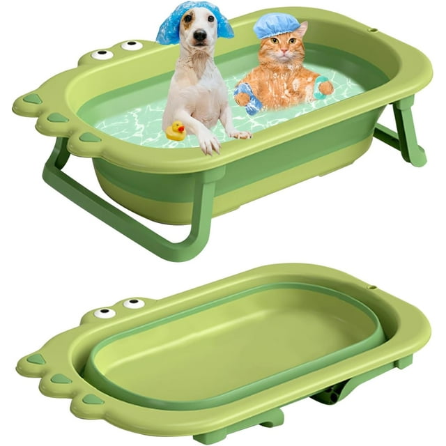 Hamiledyi Foldable Dog Bath Tubs 31 X 19 X 8 Inches Collapsible Pet