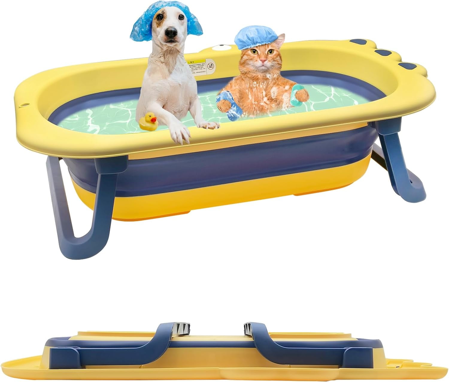 Multifunctional Foldable Pet Tub With Drain Port Portable Indoor