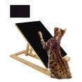 thumbnail image 1 of Hamiledyi Tilted Cat Nail File Scratcher with Ramp Vertical Cats Claw Scratching Boards with Replaceable Sandpaper 3 Adjustable Height Wooden Kitten Scratch Manicure for Kittens, 1 of 6