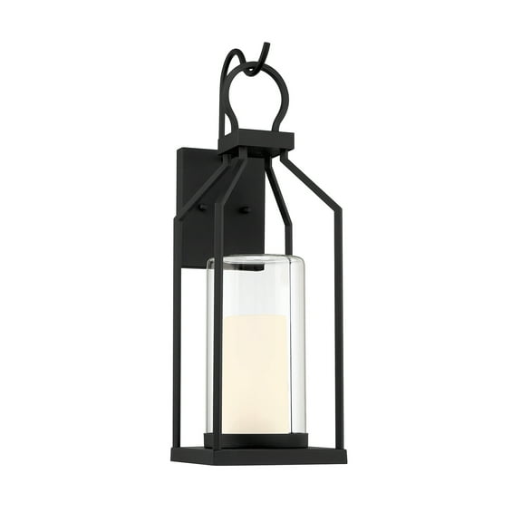 Hamilton 1-Light Outdoor Wall Lantern in Matte Black