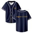 thumbnail image 1 of Hamilton 10 Years Merch Baseball Jersey Short Sleeve Button-up Shirts Women Men Streetwear Tops, 1 of 3