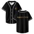 thumbnail image 1 of Hamilton 10 Years Merch Baseball Jersey Short Sleeve Button-up Shirts Women Men Streetwear Tops, 1 of 3