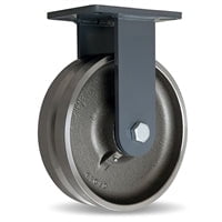 Hamilton 4000 lbs Load Capacity Rigid Caster - 10" x 3" Forged Steel V-Grooved Wheel - 3/4" Precision Tapered Roller Bearings - R-CH-13FVT - Champion Series