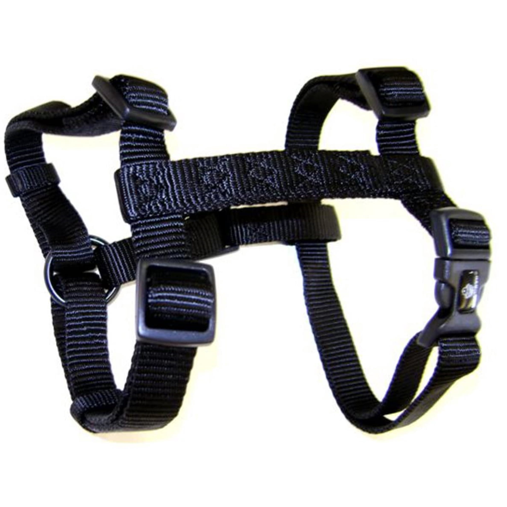 Hamilton Adjustable Classic Comfort Synthetic Nylon Dog Harness, Black - Medium