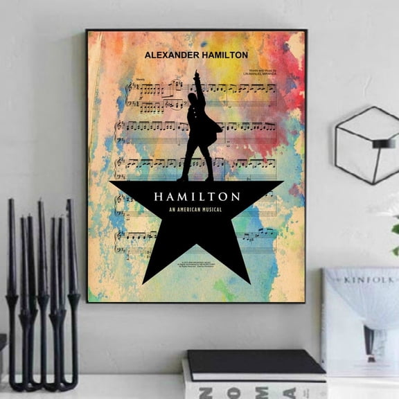 Hamilton Alexander Hamilton Musical Sheet Music Lyric Art Poster - 8x12 UNFRAMED