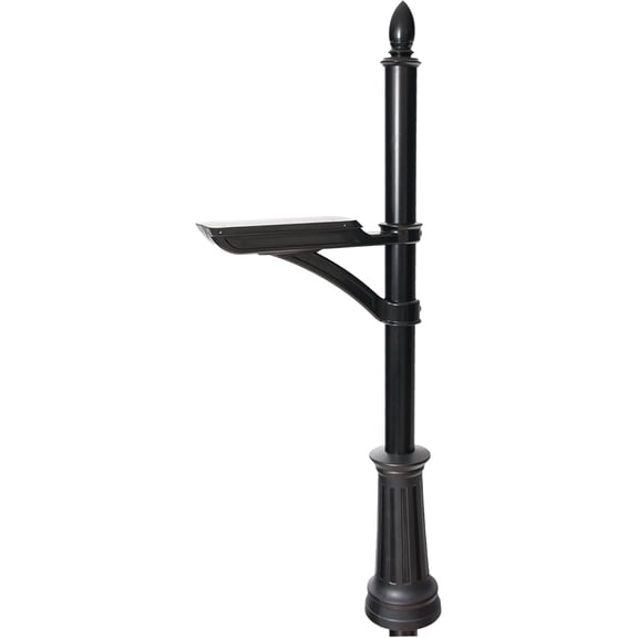 Hamilton Aluminum Mailbox Post, Compatibility Code F, G, H, 7510B-10, Black