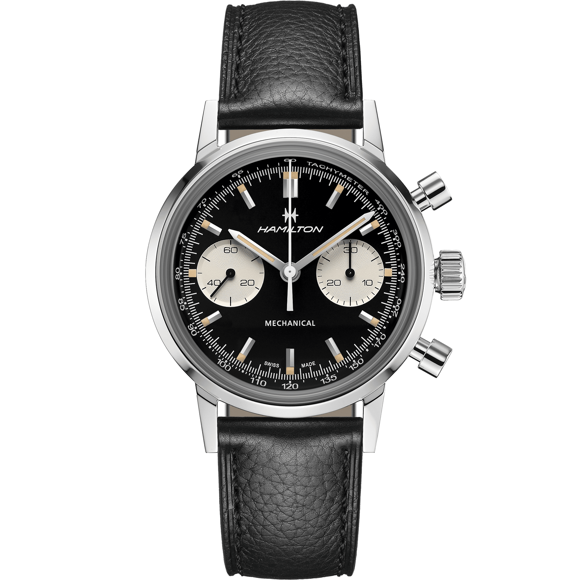 Hamilton American Classic Intra-Matic Chronograph Mechanical Black Dial Men's Watch H38429730