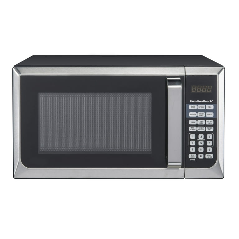 hamilton beach 0.9 cu ft stainless steel countertop microwave