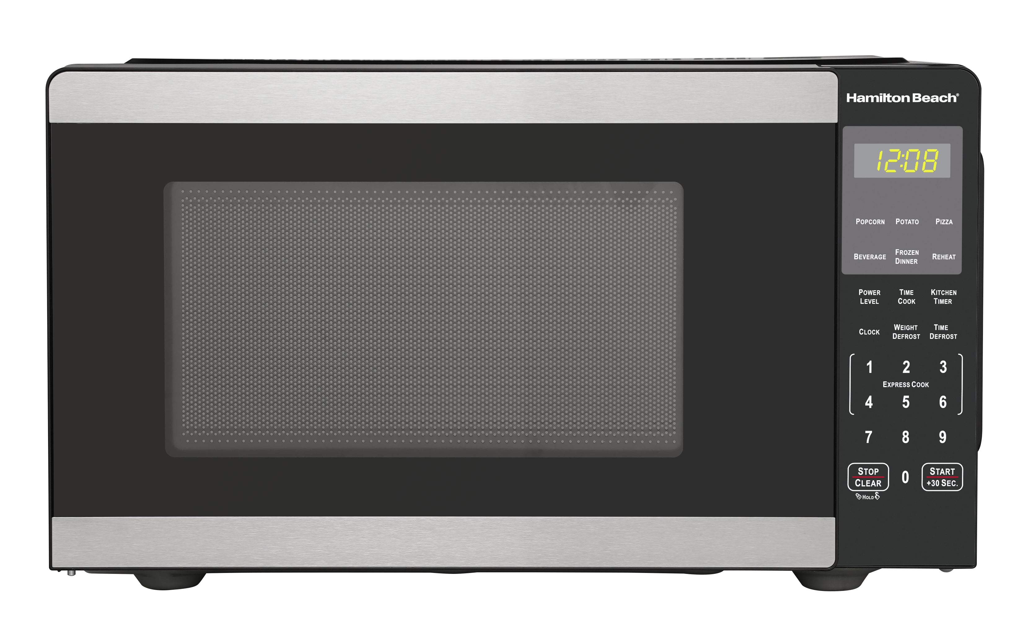 Hamilton Beach 0.9 Cu ft Countertop Microwave Oven, 900 Watts, Stainless  Steel, New 