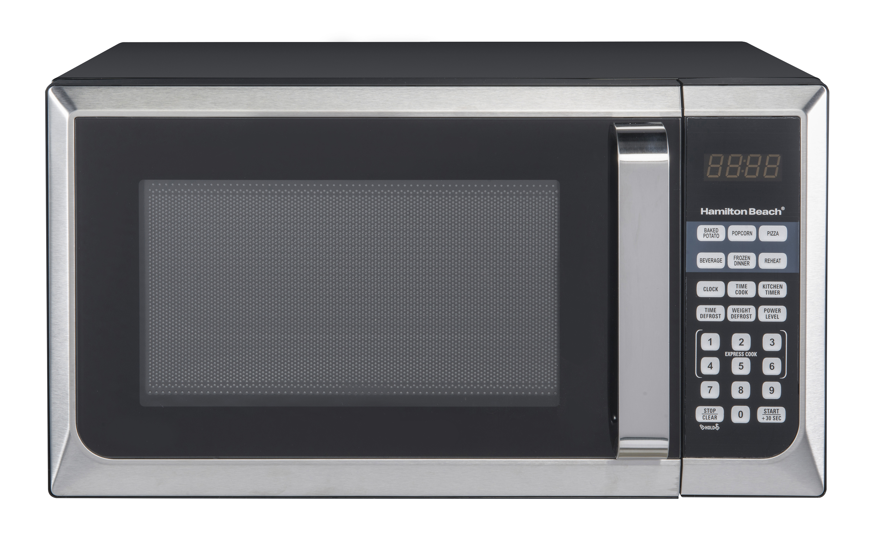 Hamilton Beach 0.9 Cu ft Countertop Microwave Oven in Stainless Steel, New - image 1 of 7