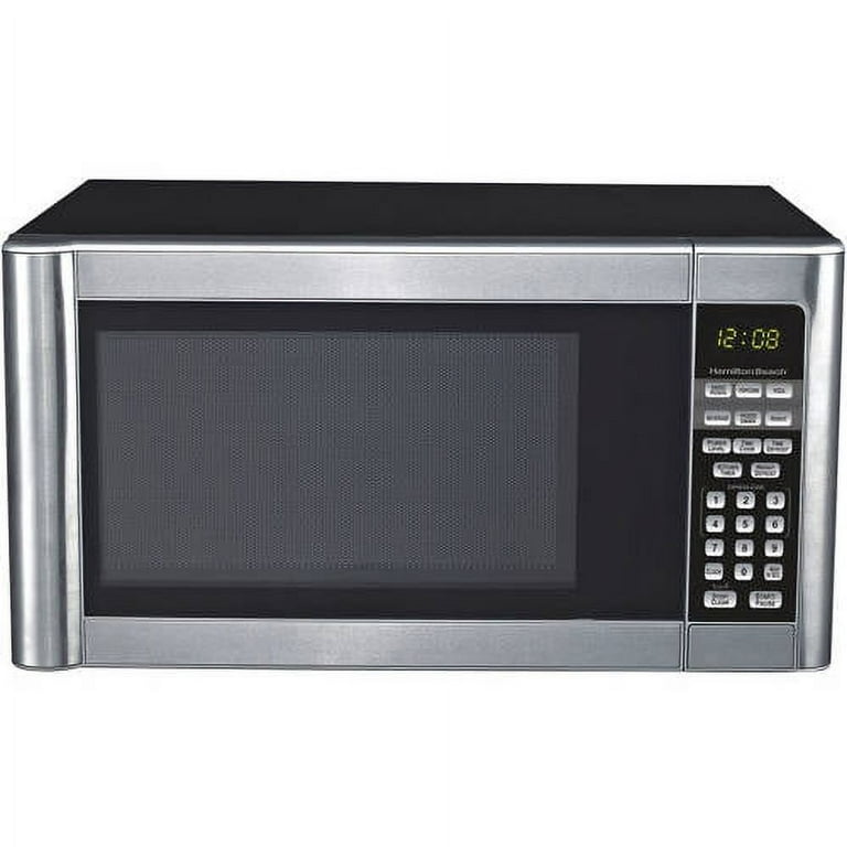 Hamilton Beach 1.1 cu. ft. Countertop Microwave Oven, 1000 Watts, White  Stainless Steel 