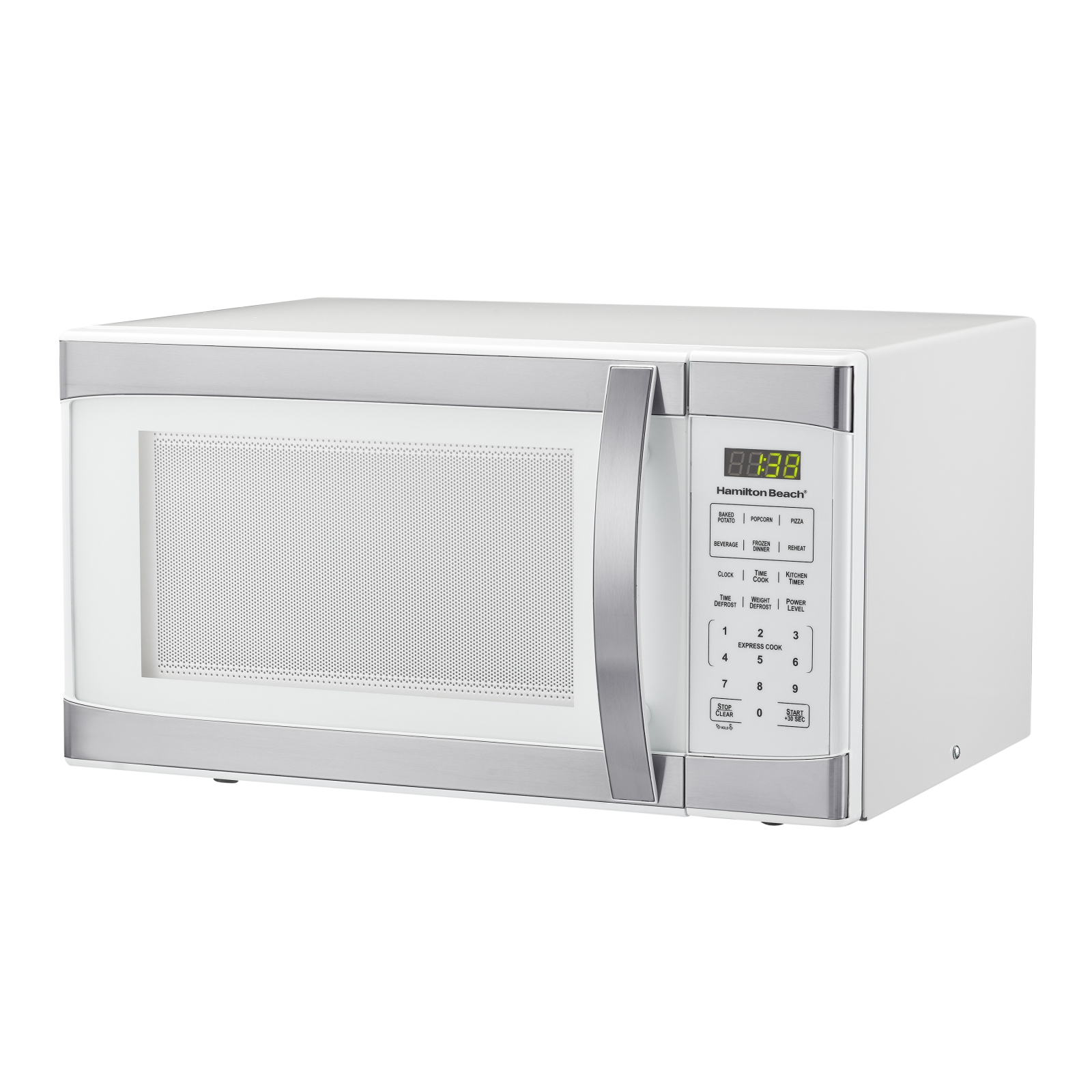Hamilton Beach 1.1 Cu.ft White with Stainless Steel Digital Microwave Oven - image 1 of 5