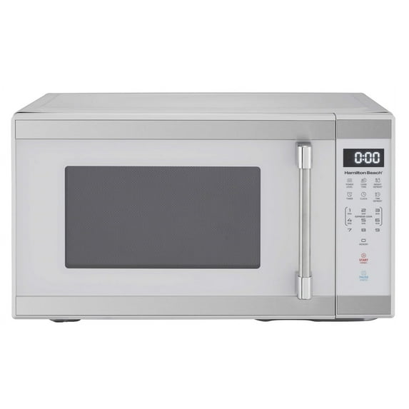 Hamilton Beach 1.1 cu. ft. Countertop Microwave Oven, 1000 Watts, White Stainless Steel