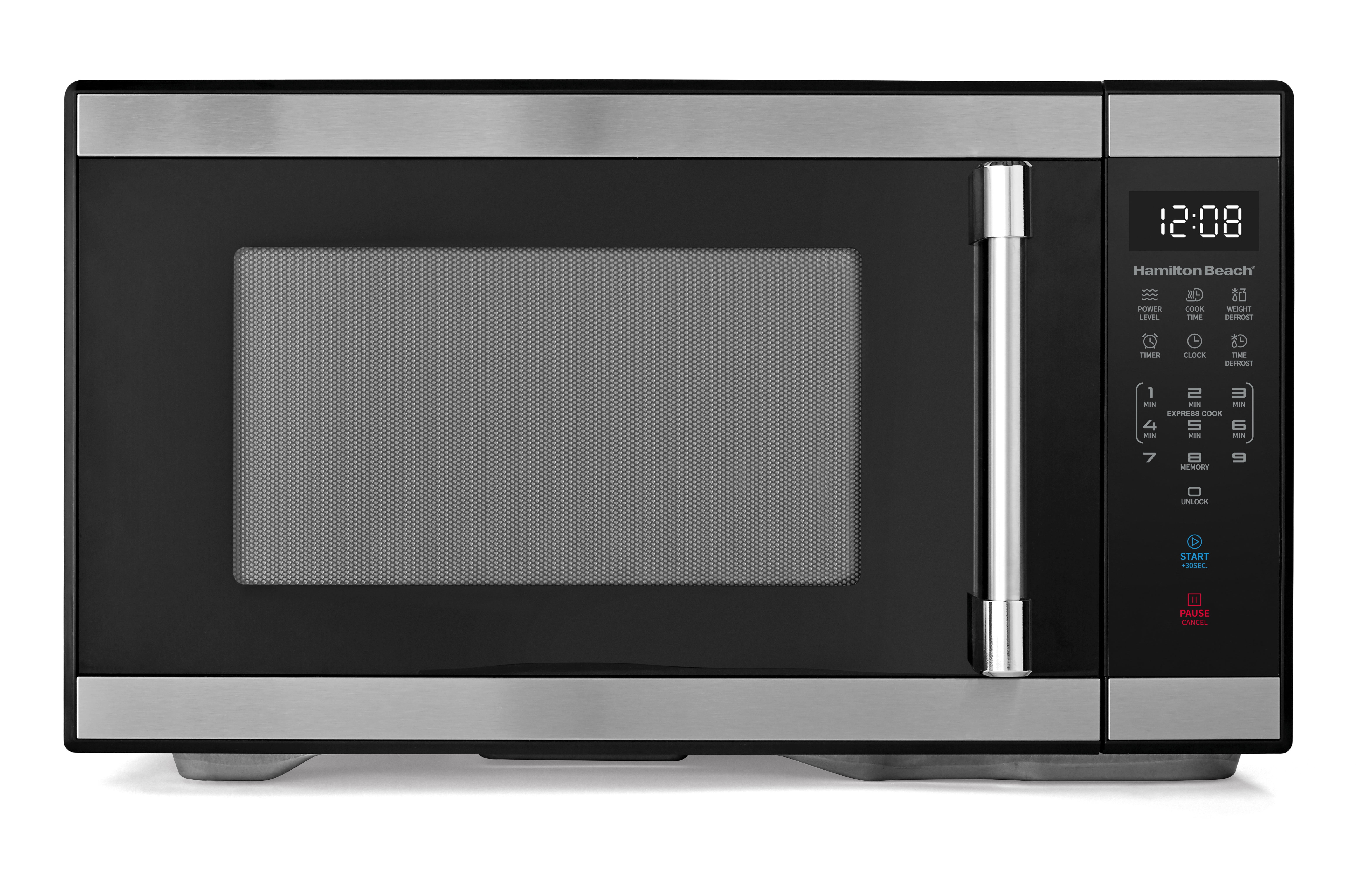 Hamilton Beach 1.1 cu ft Black and Stainless Steel Countertop Microwave Oven