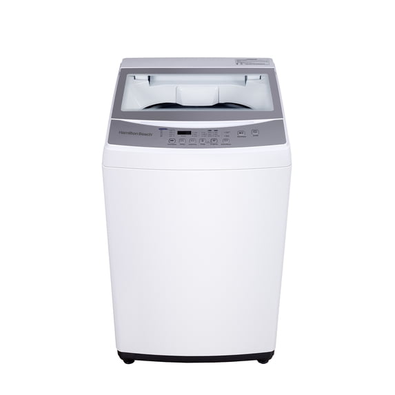 Hamilton Beach 1.7 Cu. ft. Top Load Portable Washing Machine with 6 Wash Cycles, 8 Water Levels, Quick-Connect Sink Adapter, White