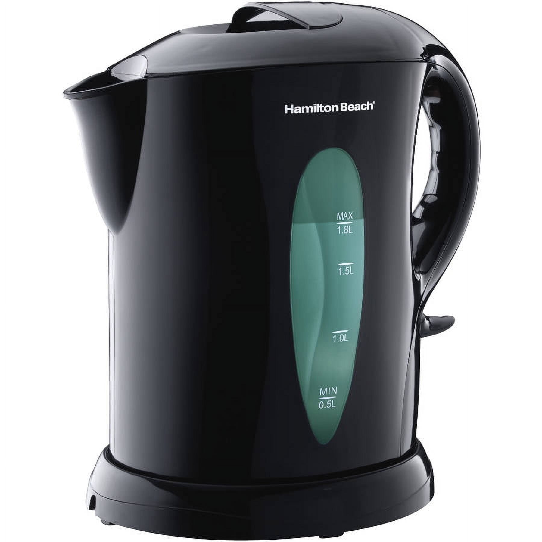 Hamilton Beach 40941R Electric Tea Kettle, Water Boiler & Heater, Cordless,  LED Indicator with Auto-Shutoff & Boil-Dry Protection, 1.7L with Built-In  Mesh Filter, Variable Temp, Clear Glass