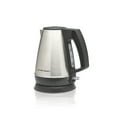 thumbnail interactive-video image 1 of Hamilton Beach Stainless Steel Electric Kettle, Tea & Water Kettle, 1L, Black Accents, 1 of 9