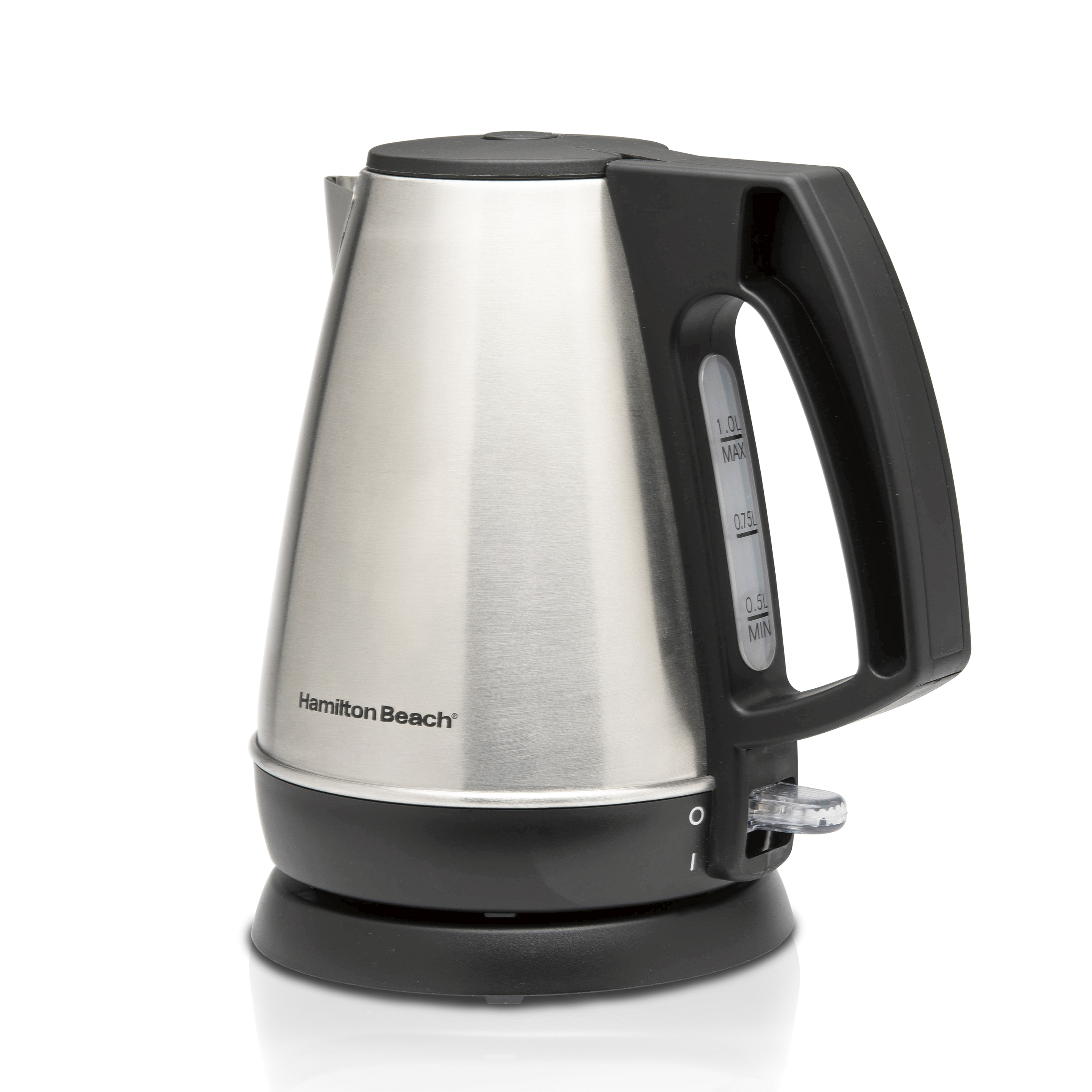 Hamilton Beach 1 Liter Electric Kettle, Stainless Steel and Black, New, 40901F - image 1 of 11