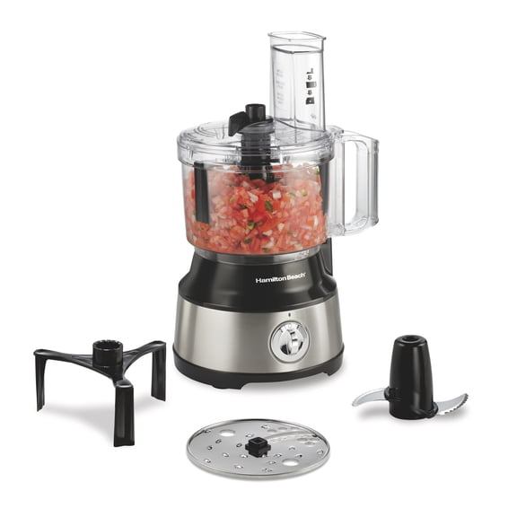 Hamilton Beach 10 Cup Food Processor and Chopper with Extra Large Chute and Bowl Scraper, Black