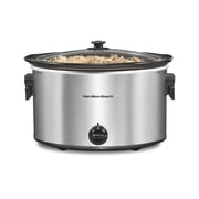 Hamilton Beach 10 Qt Slow Cooker, Stoneware Crock with Removable Pot, Stainless Steel