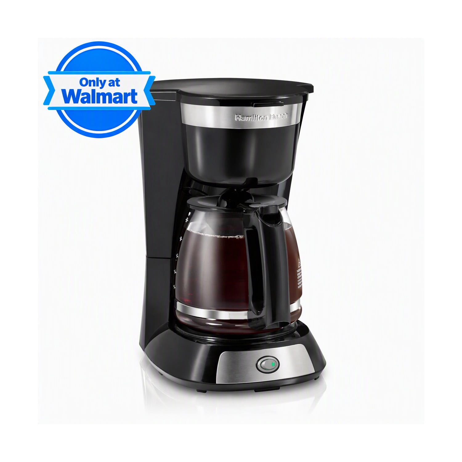 Hamilton Beach 12-Cup Drip Coffee Maker Machine with Glass Coffee Pot, Cafetera, Black
