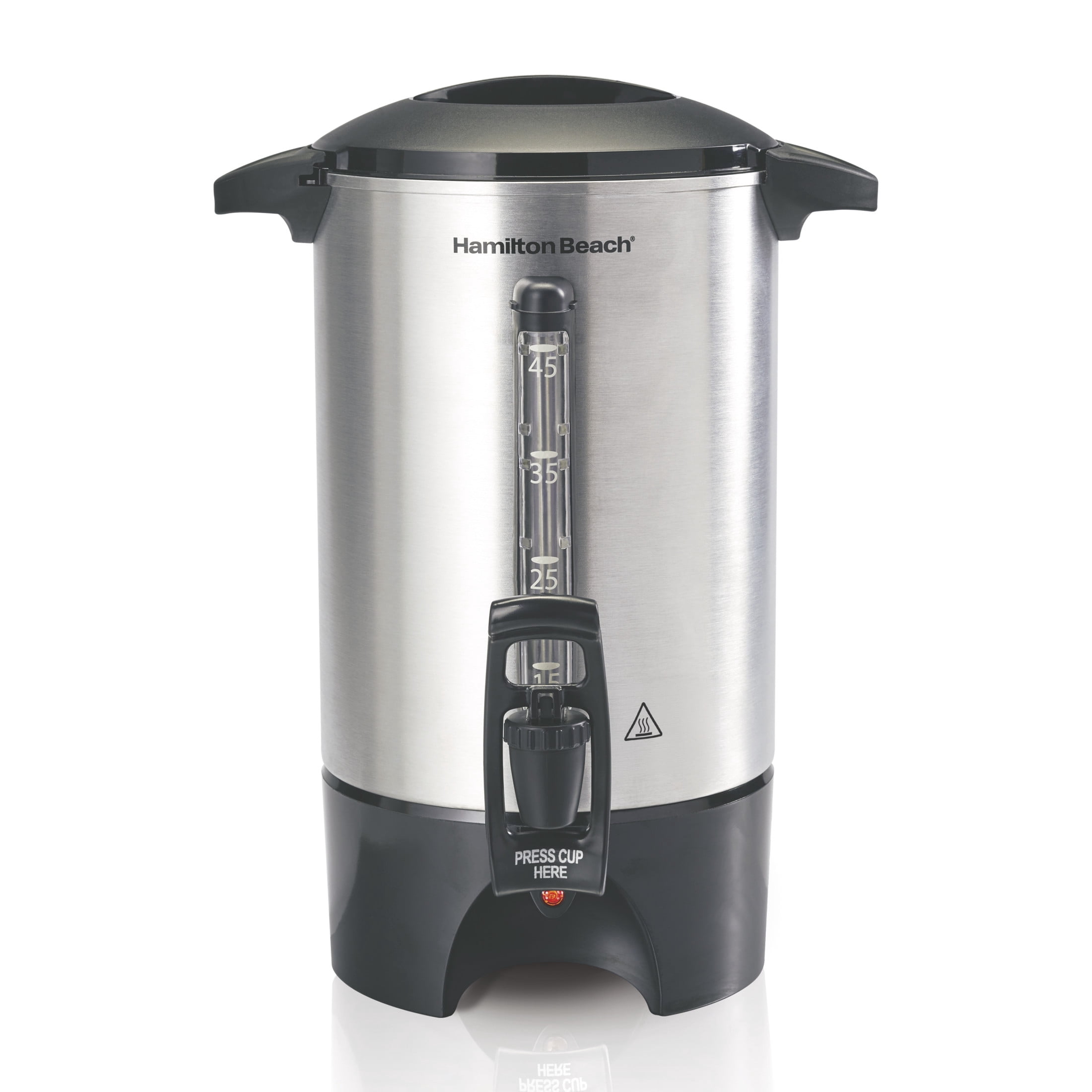 Hamilton Beach 45 Cup Coffee Urn and Hot Beverage Dispenser for Small to Large Groups, Stainless Steel