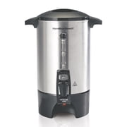 Hamilton Beach 45-Cup Stainless Steel Coffee Urn & Hot Water Dispenser, Large Coffee Maker with Coffee Level Window