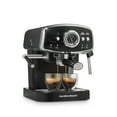 thumbnail interactive-video image 1 of Hamilton Beach 15-Bar, 2 Cup Espresso Machine, Slide & Lock Espresso Maker with Milk Frother, Black & Chrome, 1 of 10