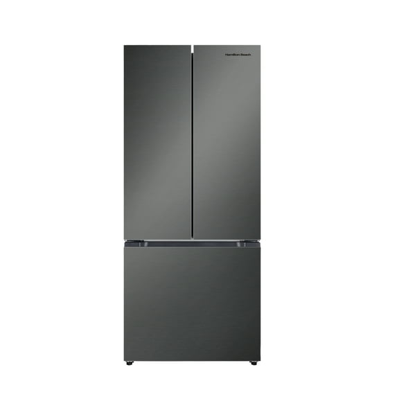 Hamilton Beach, 16.6 Cu. Ft. French Door Refrigerator, Black Stainless