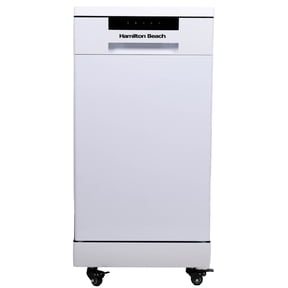 Hamilton Beach 18-Inch Portable Dishwasher with 8 Place Settings and 6 Wash Cycles, Stainless Steel Interior