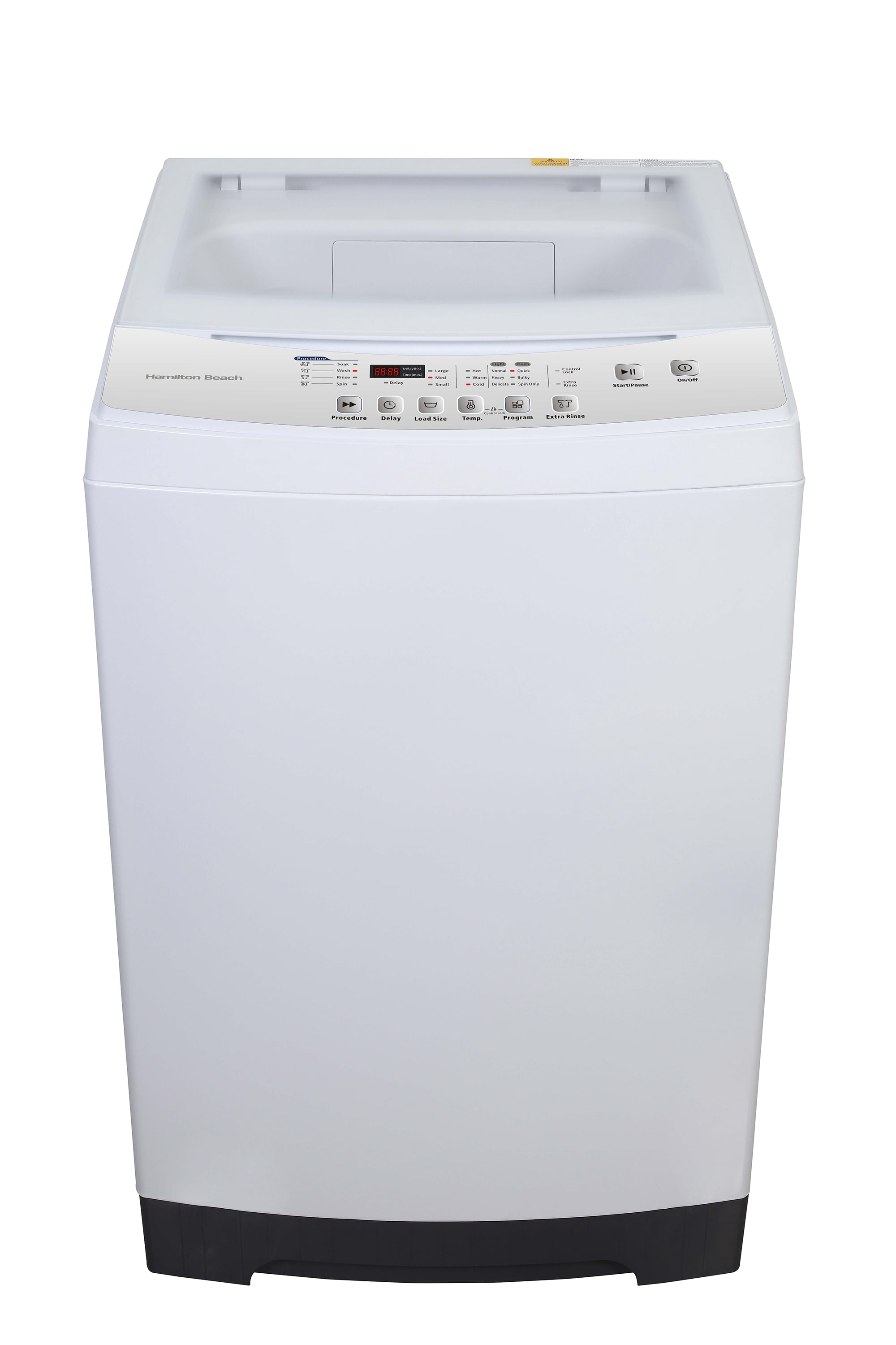Hamilton Beach 2.1 Top Load Portable Washing Machine with 6 Wash Cycles, White, HBPW210