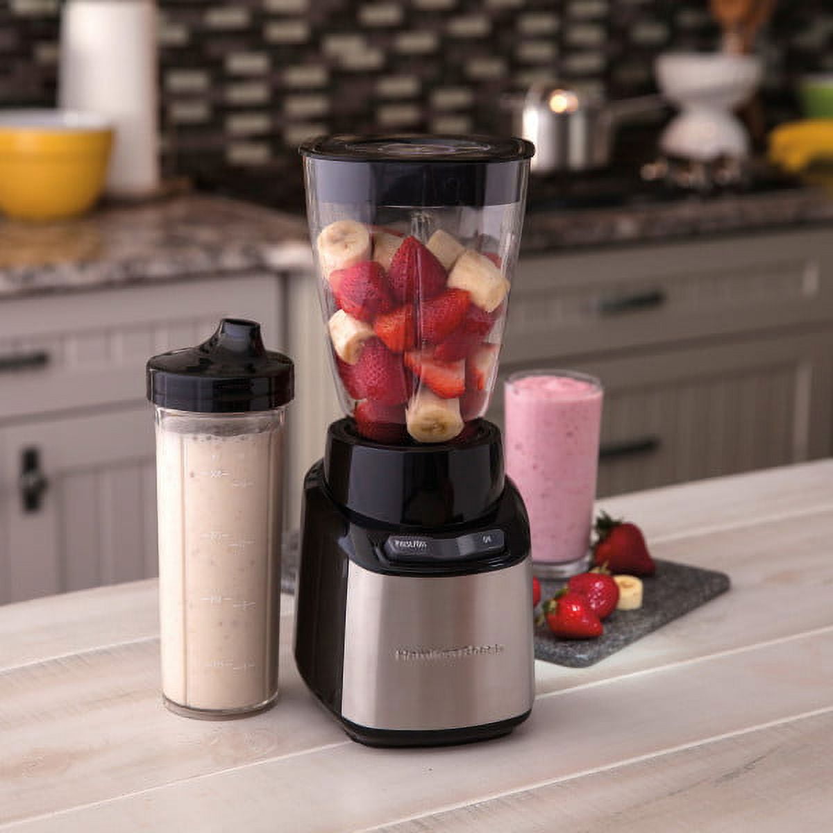 Hamilton Beach Stay or Go Travel-Sized 32 oz. 2-Speed Black Blender 52400 -  The Home Depot