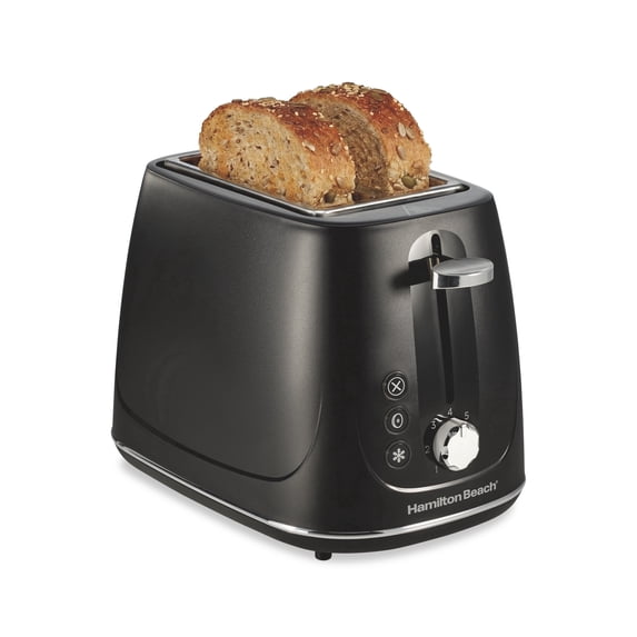 Hamilton Beach 2 Slice Toaster with Bagel, Defrost, and Cancel Buttons, Black