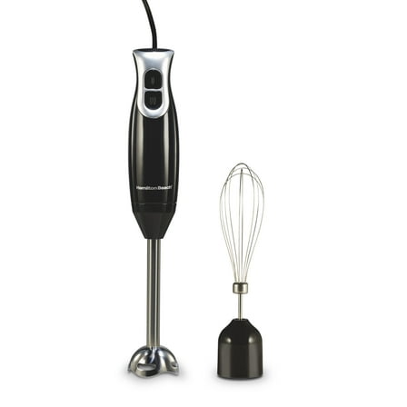 Hamilton Beach 2-Speed Immersion Hand Blender for Kitchen with Blending Wand & Whisk, Black